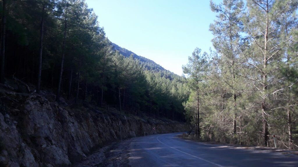 The mountain road into Fethiye
