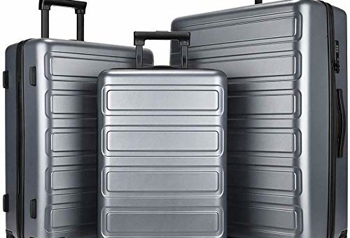 SHOWKOO 3 Piece Polycarbonate Luggage Set