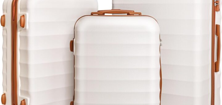 Fujampe Luggage Sets 3 Piece Hardshell Spinner with TSA Lock