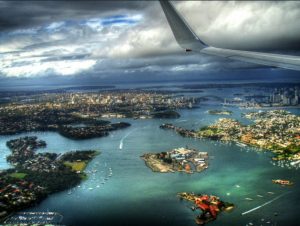 beautiful sydney from the air