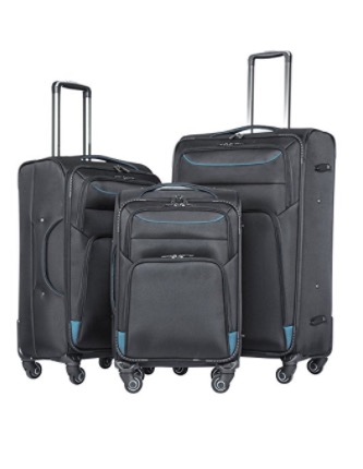 coolife 3-piece luggage set