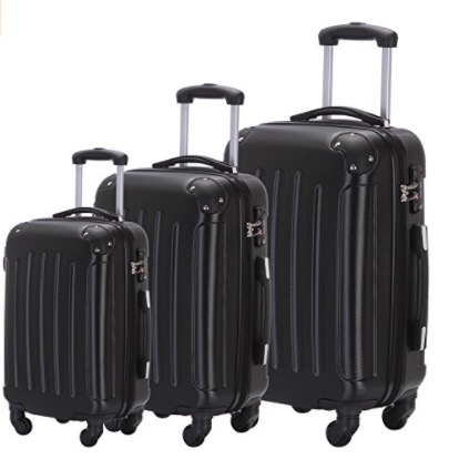 ERIC YIAN Luggage Set 3 Piece ABS Trolley Suitcase Spinner 