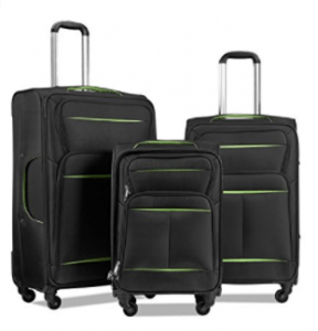 Lemoone Super Durable Luggage Set II 3 Piece Soft-shell Set Spinner Suitcase Set