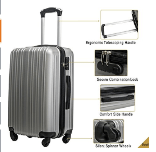Merax Buris 3 Piece Luggage Set lightweight spinner