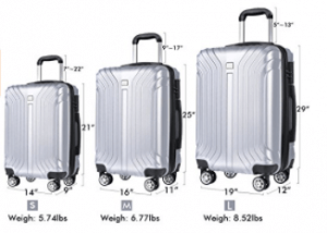 Coofit spinner hardshell suitcases 3 pieces