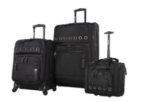 Steve Madden Luggage 3 Piece Softside Spinner Suitcase