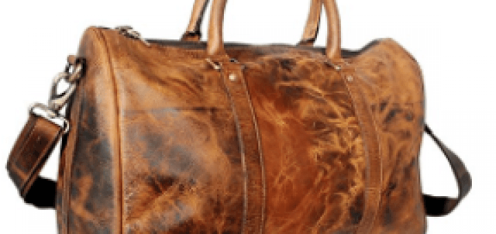 RusticTown 20 inch Leather Travel Duffel Bag