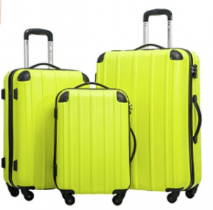 Merax Travelhouse Mixed Color 3 Piece Spinner Luggage Set