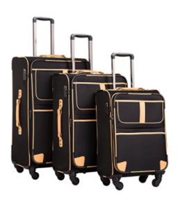 Coolife Luggage 3 Piece Set Suitcase Expandable