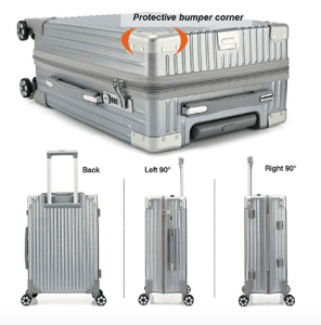 Kroeus ABS PC Rolling Luggage Suitcase Spinner
