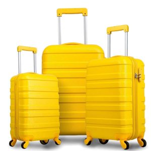 welove yellow luggage set 3 pieces