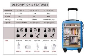 TBWYF 3 Piece Spinner Suitcase Set