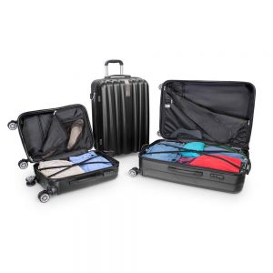 Deco Gear - Travel Elite Series - 3 Piece Hardside Spinner Luggage Set Interior