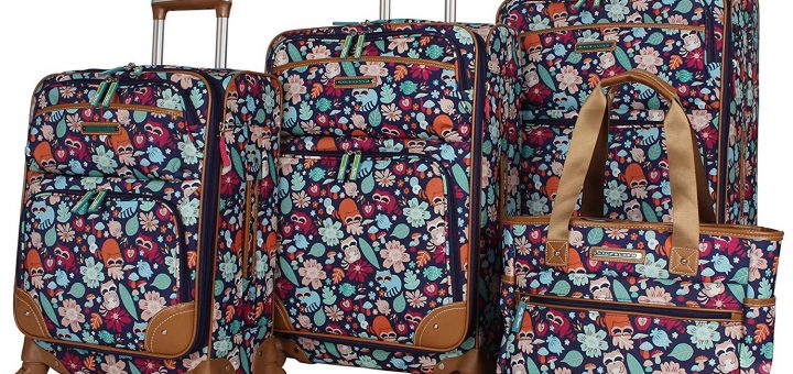 Lily Bloom Luggage Set 4 Piece Suitcase Collection With Spinner Wheels For Woman