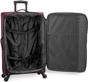 US Traveler Anzio Softside Expandable Suitcase Interior