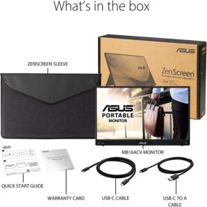 ASUS ZenScreen 15.6-inch 1080P Portable Monitor MB16ACV