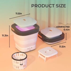 BLOOMBY Mini Portable Washing Machine & Dryer Measurements