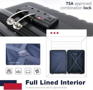 VIVIAN & TOMMY Luggage 3 Piece Set TSA Lock