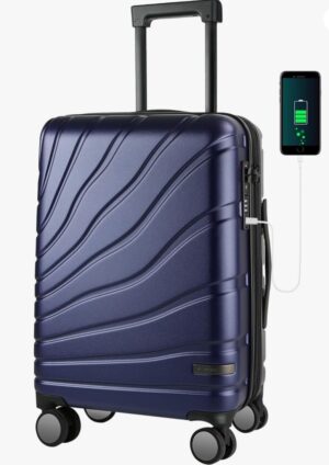 VANKEAN Carry On Luggage with Spinner Wheels & TSA Lock, Expandable Hard Shell